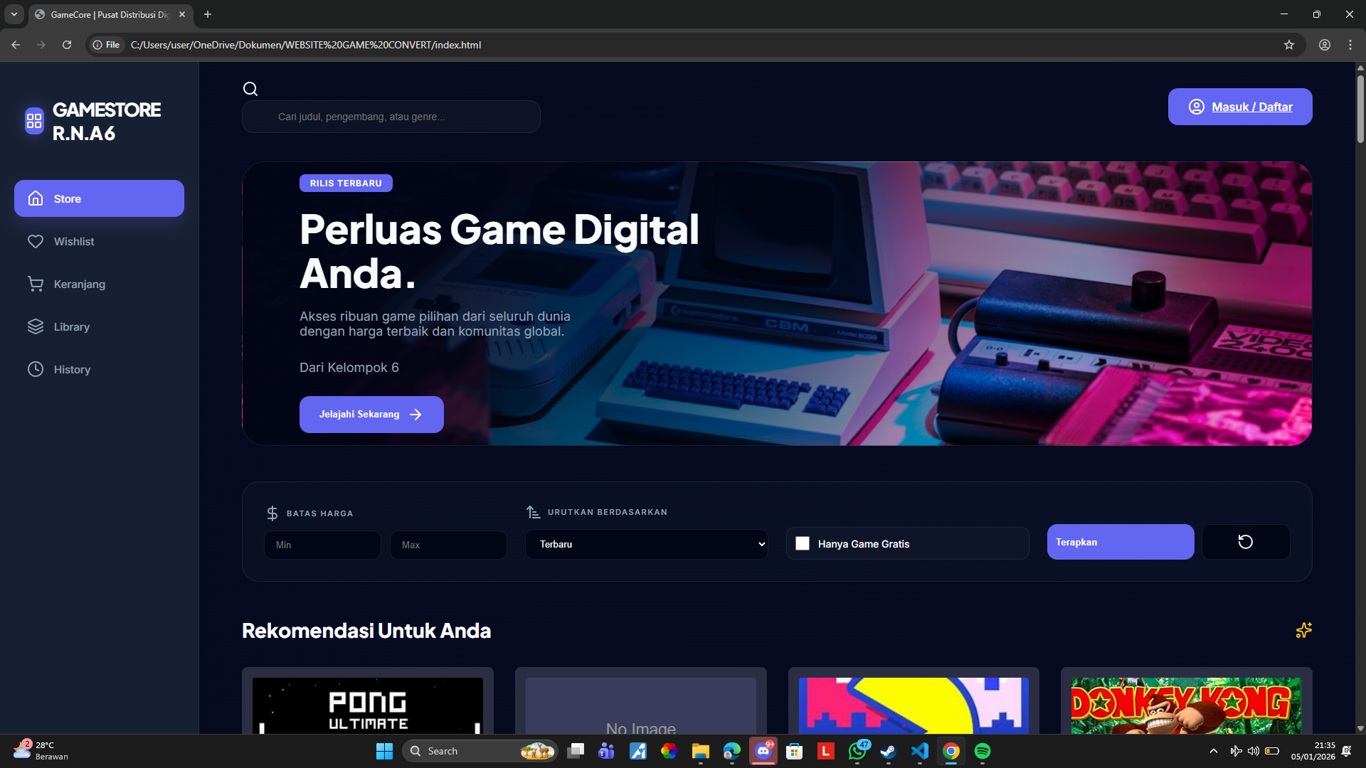 GameStore R.N.A6 - Website Toko Game Digital